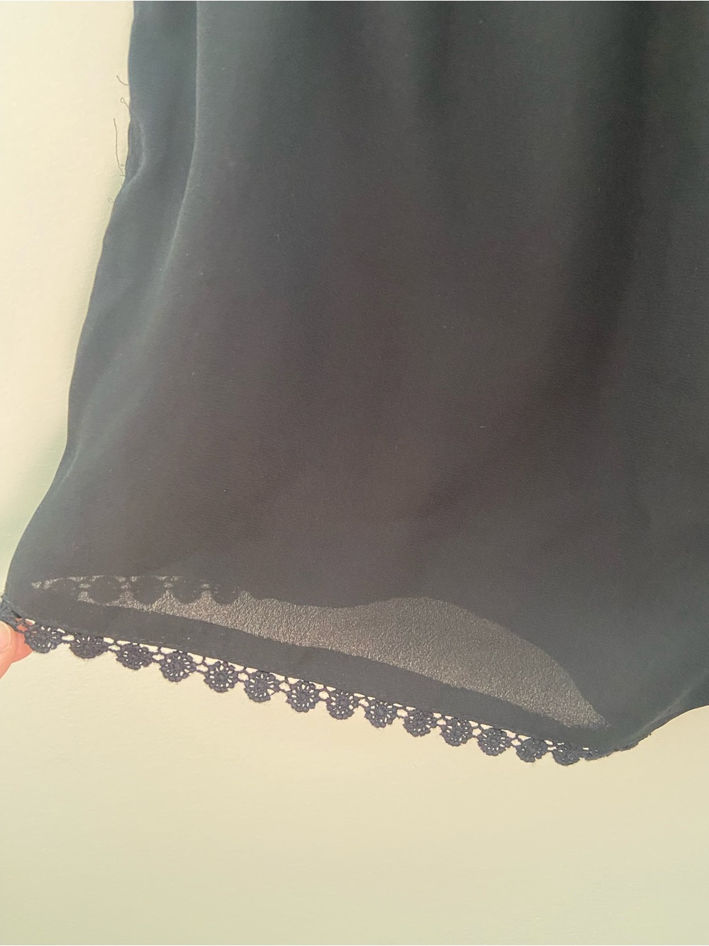 Brandy Melville Crochet Trim Black Shorts Boho - Picture 7 of 13